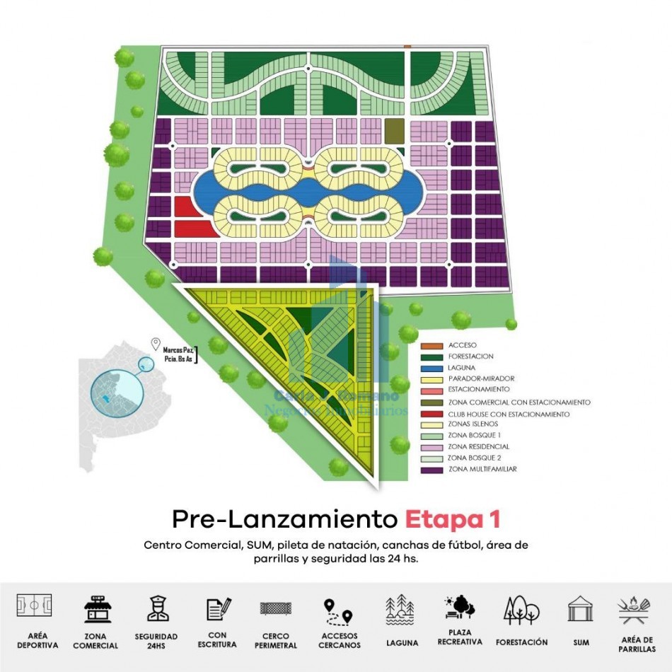 VENTA LOTE EN BARRIO CERRADO EN MARCOS PAZ